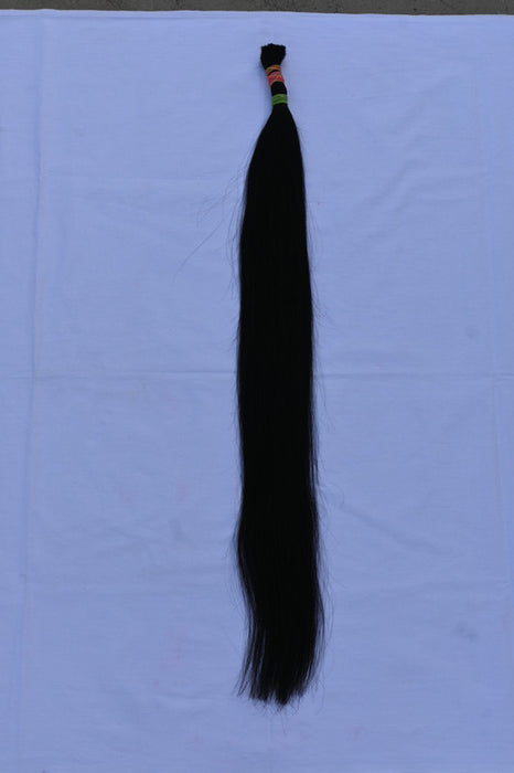 Long straight hair extensions – 30-inch raw Indian straight bundles, thick from root to tip

