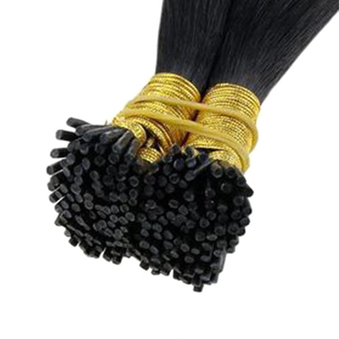 18" Natural Raw Human Hair Prebonded I Tip 50 grams Bundle My Store